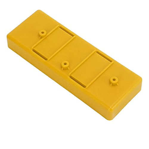 RC Plastic Battery Box, Plastic Battery Tray Case with Nylon Cable Ties, 49x145x8mm Internal Size, Lightweight Chassis Mount for SCX10 D90 90046 RC Vehicles (Yellow)