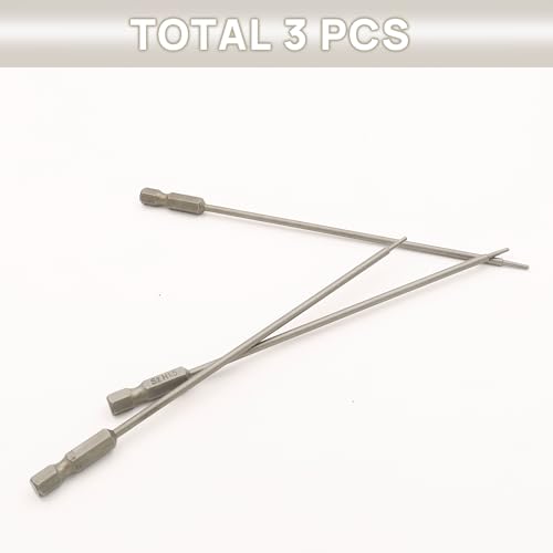 RC Hex Bit 1.5mm for Electric Screwgun/Power Drill(3pcs Hex 1.5mm) | 6 Inch Power Bits,Hex Head Allen Wrench Drill Bit Set,Professional Grade ¼ Inch Hex Shank for Screwdrivers,High Quality Steel - size: 1.5MM * 3PCS