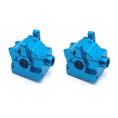 RC Gearbox Compatible with JLB for Racing for Cheetah 11101 21101 J3 2 Pcs Metal Gearbox Case Differential Housing 1/10 RC Car Upgrades Parts(Blue) - color: Blue
