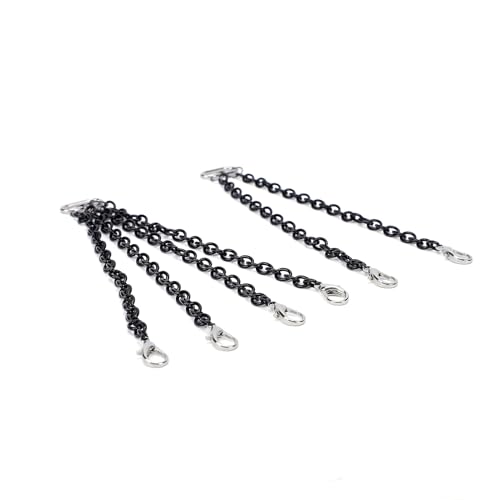 Asixxsix 2pcs Metal Trailer Chain with Tow Hook and Lobster Claw Hooks for RC Crane Model 1/50 DIY Decoration Accessories, for Crawler Climbing Car Upgrade Parts (12CM) - size: 12CM