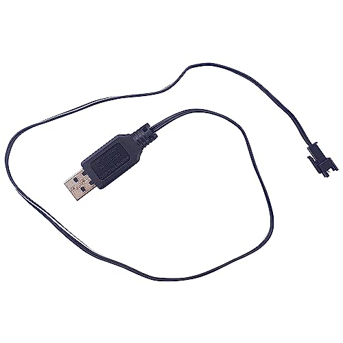 2PCS AA 4.8V 800mAh Charging Battery with SM-2P Plug and USB Charging Cable for 1/28 Stunt RC Car C128 1/28 NB2801 NB2802 NB2803 Double-Sided Rolling and Spinning Stunt Car Robot Electric Toy