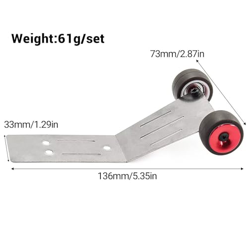 RC Car Accessories for Trxxas for Mini for Maxx Monster Truck Metal Wheelie Bar RC Car Upgrade Parts Accessories(Red) - size: Red