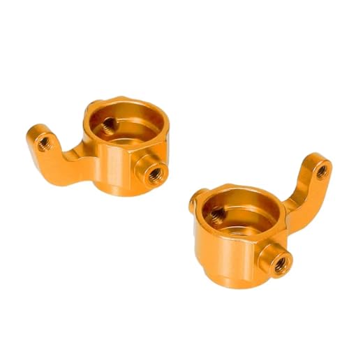 RC Steering Knuckle Block for Himoto E18XBL Spino 1/18 Alloy M603 23603 Left Right Steering Knuckle Arms RC Model for Buggy Car Upgrade Accessories Parts(Yellow) - size: Yellow