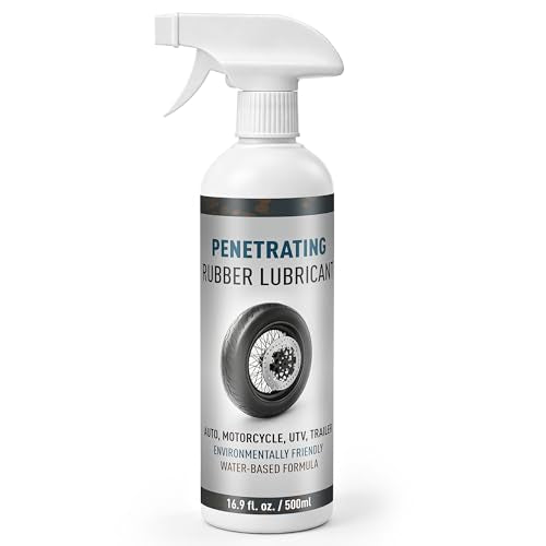 16.9 oz Bottle Tire Mounting Rubber Lubricant, Tire Mounting and Demounting Lubricant for Enhanced Bead Seal & Rust Protection for Car, Truck, Motorcycle, UTV & Trailer, Ready to Use Spray