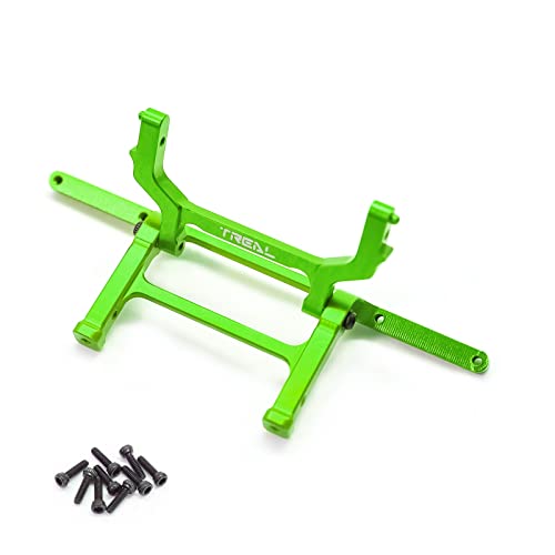 TREAL Aluminum 7075 Rear Bumper Mount & Rear Body Post Mount for Axial SCX24 Chevrolet C10 Upgrades (Green) - color: Green