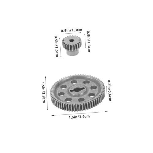 Hemoton Rc Car Kit Hsp Rc Car Replacement Gear Scale Metal High Strength and Precise Matching - color: Dark Grey, size: 1.50X1.30X1.30CM