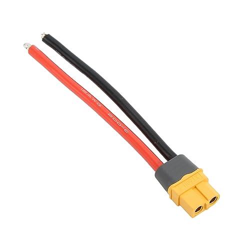 HUIOP XT60H Plug Female Connector Durable Copper 12AWG Cable for RC Lipo Battery FPV Drone Safety Kit for Various RC Model Cars, Airplanes, Boats
