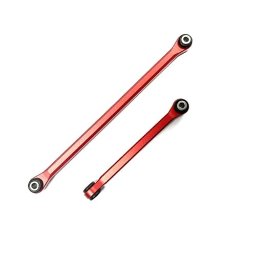 for Axial UTB18 1/18 rc Car Part Aluminum Alloy Steering Link Rod Linkage Tie Spare Parts RC Links Linkage(Red) - color: Red