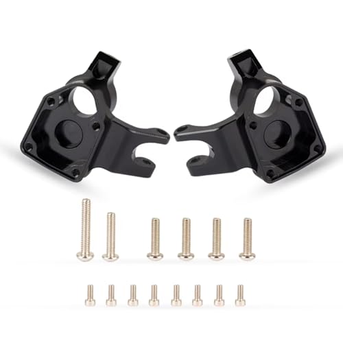 RC Steering Knuckle Block for Axial for Capra for UTB 18 1/18 CNC Aluminum Portal Axle Steering Knuckles Set RC for Racing Crawler Car Accessories(Black) - size: Black