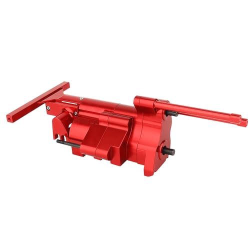 All Metal Gearbox Transmission Case with Gear Set Connector Post Rod for Axial SCX10 Pro 1/10 RC Crawler Upgrade Parts (red) - color: Red