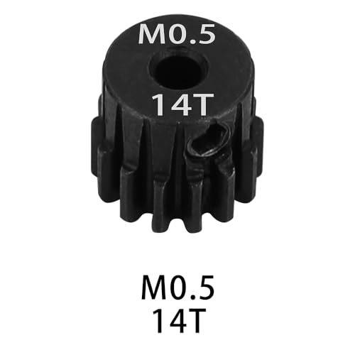 0.5M 2mm Shaft Steel Metal Pinion Motor Gear 14T 15T 16T 17T 18T for LOSI Axial 1/24 1/28 RC Crawler Drift Monster Truck Buggy