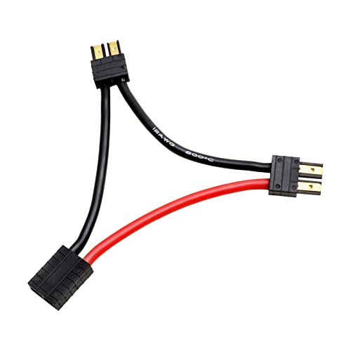 Hobbypark RC Battery Y Harness Series Connector Adapter Wire Lipo Battery Connection for Traxxas Dual Batteries in 1/16 Models,Replacement of 3063
