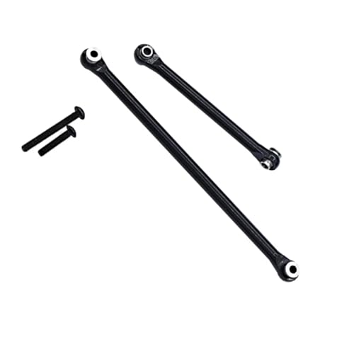 RC Links Linkage Compatible with Axial for Capra UTB18 1/18 RC Car Part Aluminum Alloy Durable Steering Link Rod Steering Linkage Tie Rod(Black) - color: Black