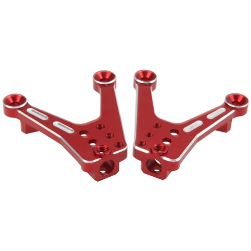 ShareGoo 4PCS Aluminum Front Rear Shock Tower Shock Hoops Bracket Mount Compatible with Axial SCX10 II 90046 90047 1/10 Scale Crawler Upgrade Part (Red) - color: Red
