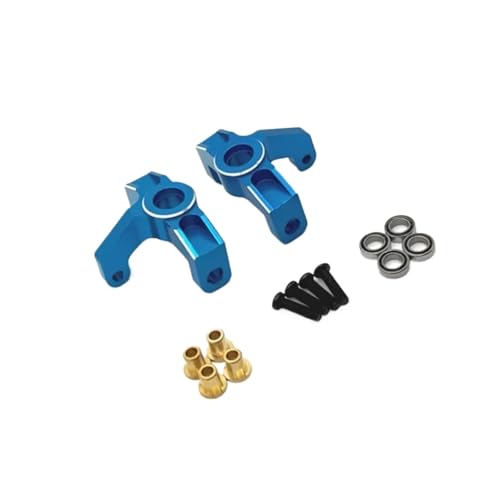 for JJRC C8803 for WLtoys for RIaarIo 1/14 1/12 Metal Steering Cup Bearing Kit Rc Crawler Car Truck for Buggy Upgrade Parts RC Steering Knuckles Cup(Blue) - size: Blue