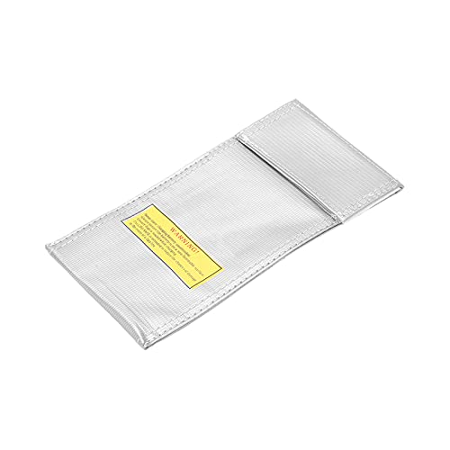 Lithium Battery Fireproof Explosion Proof Bag, 2PCS Storage Guard Safe Pouch Fire Retardant Lipo Bags for Airplane Model Battery