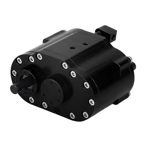 Rc Upgrade Spare Parts for Axial for SCX10 4WD D90 1/10 46x53x32mm 2 Speeds Transfer Case Gearbox Transmission Box RC Crawler Car Upgrade Parts(Black) - color: Black