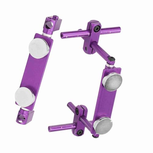RC Car Body Post, Aluminum Magnetic Invisible Body Shell Mount Column Kit for HSP 1/10 SakuraS XI CS Tamiya416/417 T3/T4/94123 RC Racing Car (Purple) - color: Purple