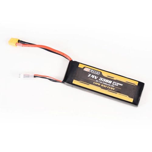 BEEZRC FMS Car Accessory Lipo Battery 2S Lipo Battery 7.4V 3300mah 30C XT60 Plug for FCX10 1/10 1/6 Rc Car RC Crawler RC Trucks - color: APSC22120-3300mAh