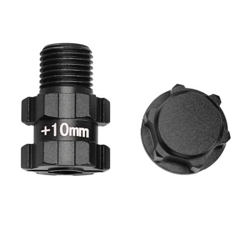 Rc Wheel Hex 10mm Extended Hub Drive 14mm to 17mm for Arrma 1/10 3S Senton/Granite/Vorteks/Infraction/Big Rock/Vendetta (Black) - color: Black