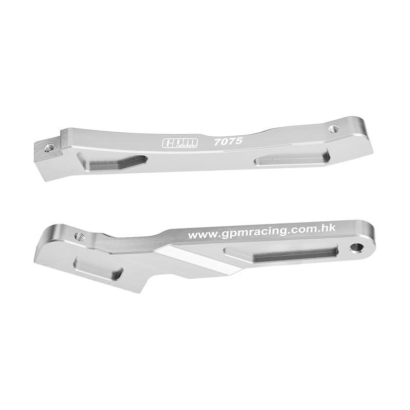 GPM 7075-T6 Alloy Front and Rear Chassis Brace for 1/8 Notorious 6S V6 4X4 Blx Brushless Stunt Truck Rtr-Ara8611V6 (Silver) - color: Silver