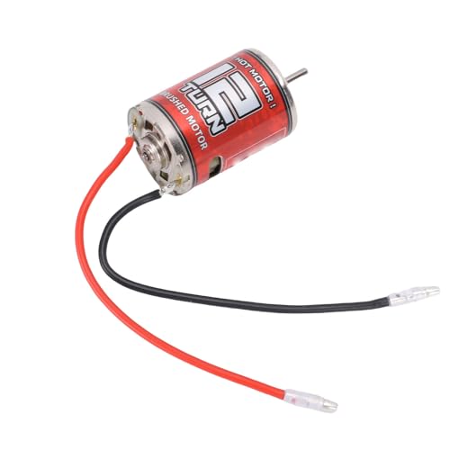 12T 540 Brushed Motor for RC Car, Low Noise Motor with Stainless Steel Housing, Replacement for RC Crawler Truck Boat