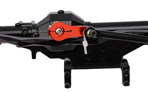 Latest Model Aluminum Portal Front and Rear Axle for 1/10 Axial Wraith 90018 90048 90053 90018 90020 90045 90056 RR10 RC Model Crawler Car (Black with Red)