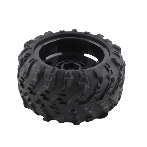 RC Tires, 2Pcs 1/6 Scale 12mm Hex RC Wheels and Tires RC Rubber Wheel Tire Tyre, High Resilience RC Drift Car Tires and Wheel Rims RC Car Accessory for SCY 16101 16102 1/16 RC Car