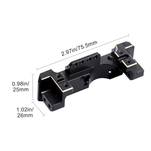 Hobbypark 116.5g Heavy Brass Front Bumper Mount Servo Mounts Bracket Stand Weights Compatible with TRX4 Defender Bronco Sport Blazer Crawler