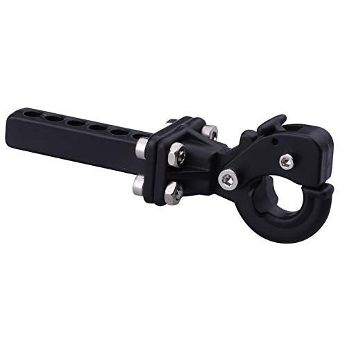 Hobbypark Metal Scale Trailer Hitch Tow Hook Drop Hitch Receiver for 1/10 RC Crawler Traxxas TRX4 Axial SCX10 Rear Bumper Parts (Black)