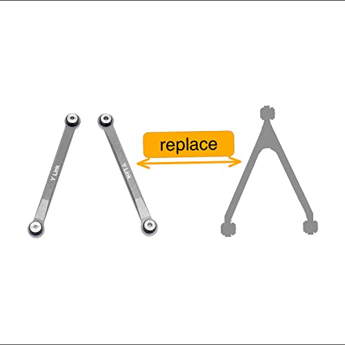 High Clearance Links Set Steering Rod Tie for AXIAL 1/24 SCX24 AXI00001 C10 AXI00002 Wrangler JLU AXI00006 Bronco Upgrades RC Crawler Car - color: Titanium