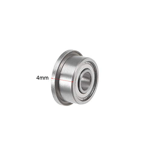 uxcell F693ZZ Flanged Ball Bearing 3x8x4mm Shielded Chrome Steel Flange Rip Bearings 10pcs - size: 3x8x4mm