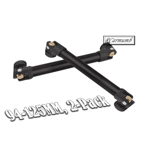 RC Drive Shaft Universal Upgrades for 1/10 SCX10 II Red cat D90 Gen7/Pro RC 4WD GEN8 SCX10 2, Rcarmumb 2pcs RC Crawler Driveshaft,Harden Steel #45 Part Hop-Ups (94-125MM, 2-Pack) Black - size: 94-125 mm (2-pack)
