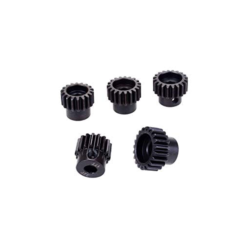 OGRC 32P 5mm Pinion Gear 17T 18T 19T 20T 21T Hardened Metal Pinion Motor Gear Set for RC Buggy Car Monster Truck(Compatible with 0.8 Metric Pitch) | Hardened Steel, Motor Gear 5mm Motor Shaft, Fits 1/10 RC Buggy Monster Truck Car