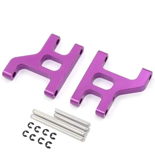 Front Lower Suspension Arm Hub Carrier Base C/Steering Cup/Metal Drive Shaft for 1/10 TAM-IYA CC01 TA02 TA03 4WD Buggy RC Car OP(Full Set Purple) - color: Full Set Purple