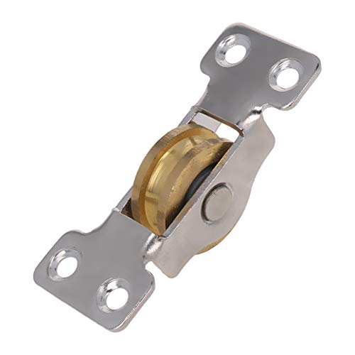 Heyiarbeit Copper Single Wheel 1" / 26mm Dia Stainless Steel Electroplating Sliding Door Window Pulley Stainless Steel Shell Silver and Gold Tone - color: Silver&Gold, size: 1" / 26mm Dia
