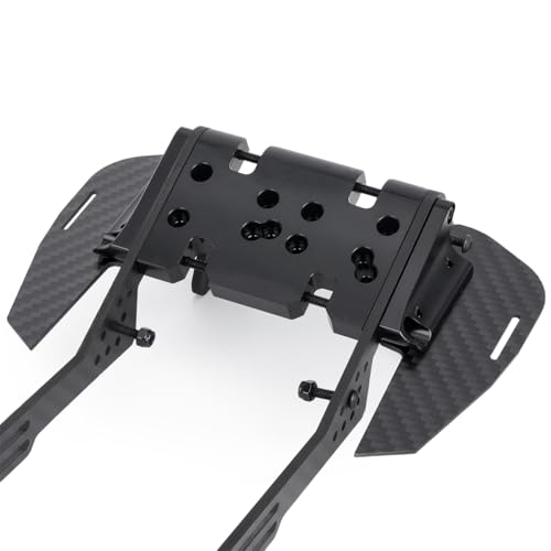High Clearance Carbon Fiber LCG Chassis Kit with Transmission Shocks Absorbers for 1/10 RC Crawler Cheater Rigs SCX10 II (Chassis Kit)