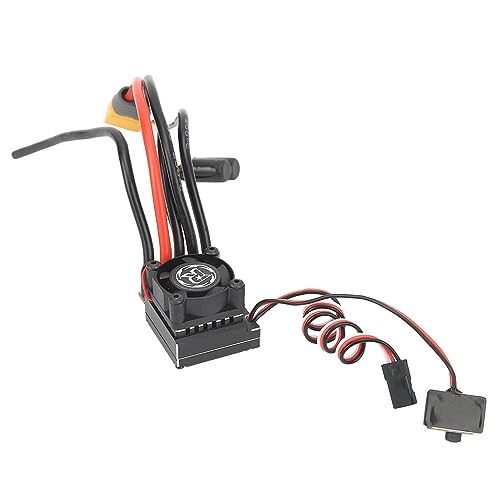 380 Sensored Brushless Motor 13.5T with TS80A Sensored Brushless ESC Combo Black for 1/12 1/14 RC Car