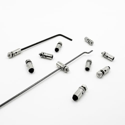 10PCS 1.3mm Adjustable Pushrod Connector Linkage Stopper with 10PCS Z Push Rods for RC Airplane Boat Plane Helicopter DIY Model Aircraft Toy Parts