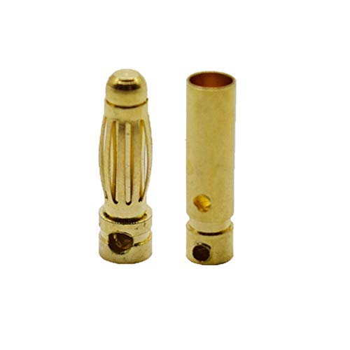 20Pairs Gold-Plated 3.0MM 3MM Banana Plug Bullet Male Female Connector Adapter for RC Lipo Battery ESC Motors - size: 20 Pairs 3.0MM