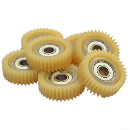 6PCS 36T Nylon Planetary Gear Set for E-Bike Hub Motor, Straight Gear with 608 Bearing, Wear Resistant Electric Bicycle Transmission Parts, Lightweight Replacement Components(Straight Gear)