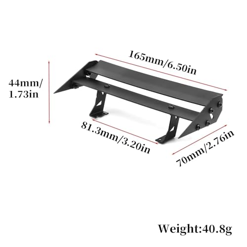 RC Car Replacement for HSP 94123 FW06 for Sakura 1/10 Metal Tail Wing Rear Spoiler RC On-Road for Racing for Rally Drift Car Parts