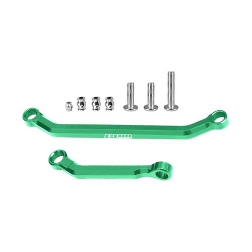 GPM for Axial SCX30 - Compatible with 1/30 Ford Bronco & Jeep Wrangler JLU 7075-T6 Aluminum Steering Tie Rod & Drag Link Set (Green) - color: Green
