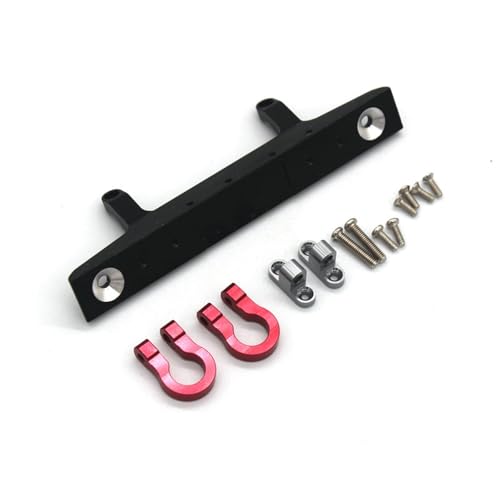 RC Cars Crawler Parts Compatible with FMS for FCX24 1/24 Remote Control Vehicle Metal Upgrade Accessories Front Bumper Spare Parts(Black) - color: Black