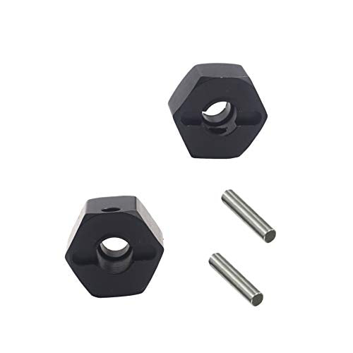 Share Goo Aluminum Alloy 12mm Wheel Drive Hex Hub Adapter with Pins Compatible with Axial SCX10 90046 Tamiya CC01 1/10 RC Crawler Car (9mm Thickness) - size: 9mm Thickness