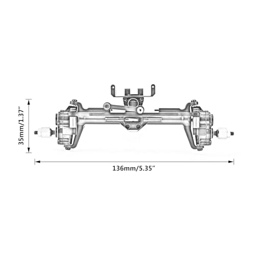 RC Portal Axle Compatible with SCX24 for Axial 1/24 RC Crawlers Cars Upgraded Part Modification Matel Front Portal Axle Set Assembly(Silver) - color: Silver