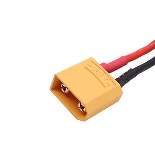 2PCS Female EC5 to Male XT90 Plug Connector Adapter Cable Compatible with RC Car Truck Boat Airplane Lipo Battery ESC Charger(14awg 5cm)