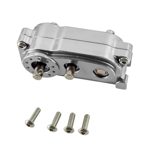 RC Repair Parts for 1/10 Accessories for Axial Scx10 I Ii 2 Upgrades Parts Crawler Car 313mm Wheelbase Metal for Chassis Frame Front Gearbox Transfer Case(Silver) - size: Silver