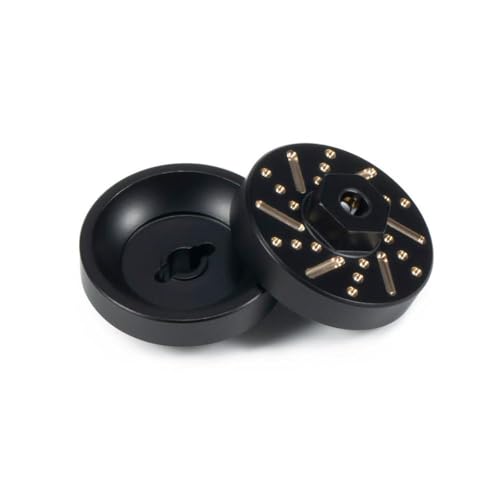 4PCS Brass Extended Wheel Hubs Hex +3mm Adapter Compatible with 1/24 Scale RC Crawler Models for Track Width Extension and Stability Upgrade
