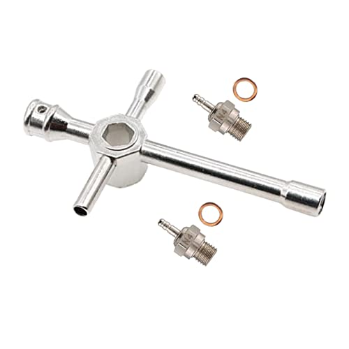 2pcs Duty Glow Plug N3/N4 Hot Spark Nitro Engine Parts Replacements for RC Car Truck gy, Strong Alloy, Weight Upgrade, Increased Performance, Cross Wrenches - N4 - color: N4